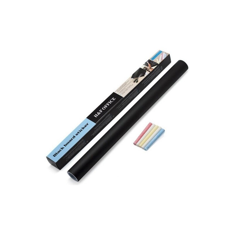 Vinilo Autoadhesivo Pizarra 45x200 Negro Pizarrón Tizas Negro