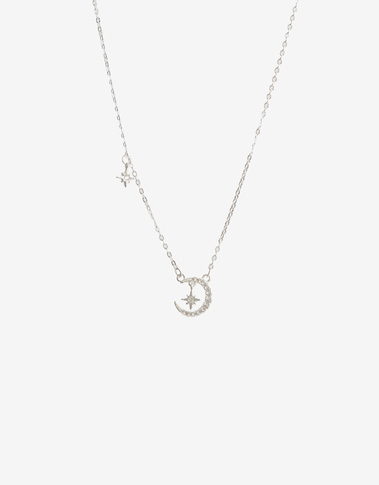 Cadena Corta con Dije Metal Cadena Con Dije Plata 925 - Plateado