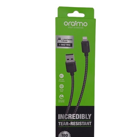 CABLE ORAIMO LIGHTENING DURA LINE3 2A 1MT Cable Oraimo Lightening Dura Line3 2a 1mt