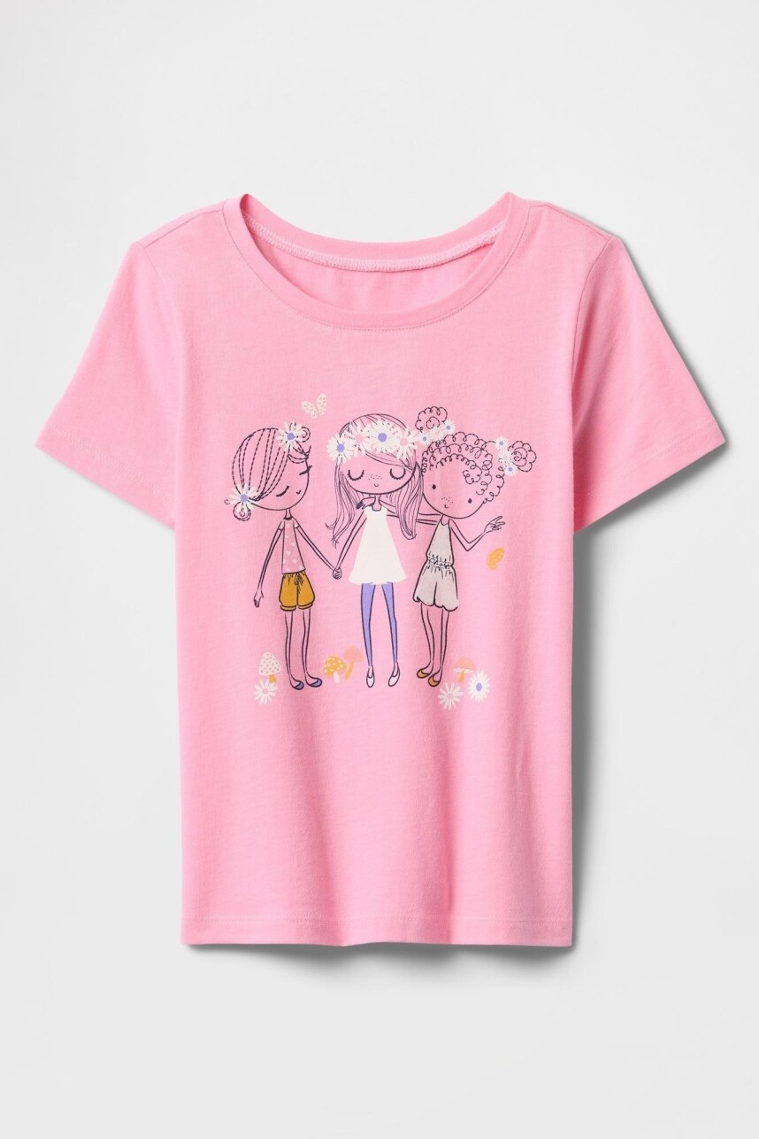 Remera Gráfico Toddler Niña Parisian Pink