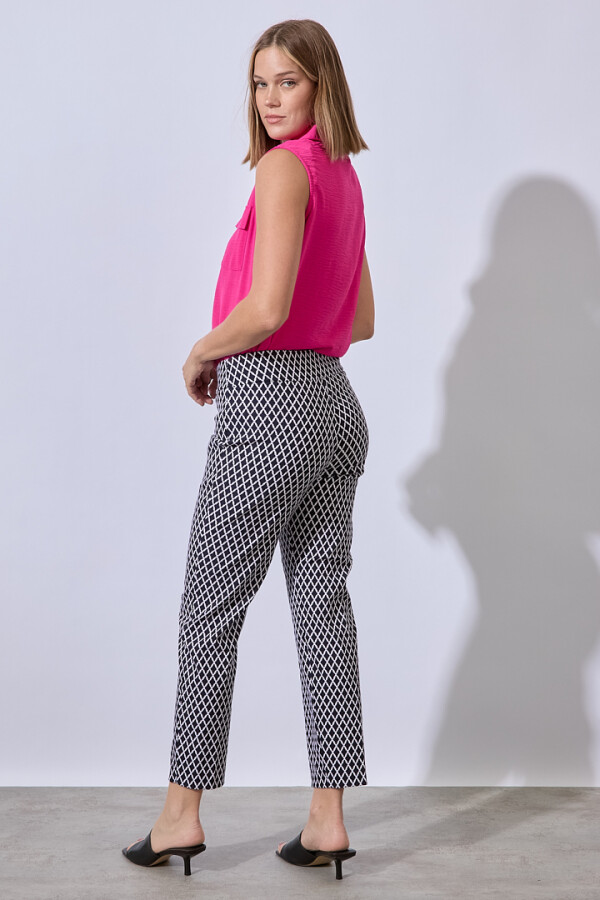 Pantalon Rombos AZUL/BLANCO