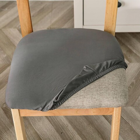 Funda de almohadón de silla gris