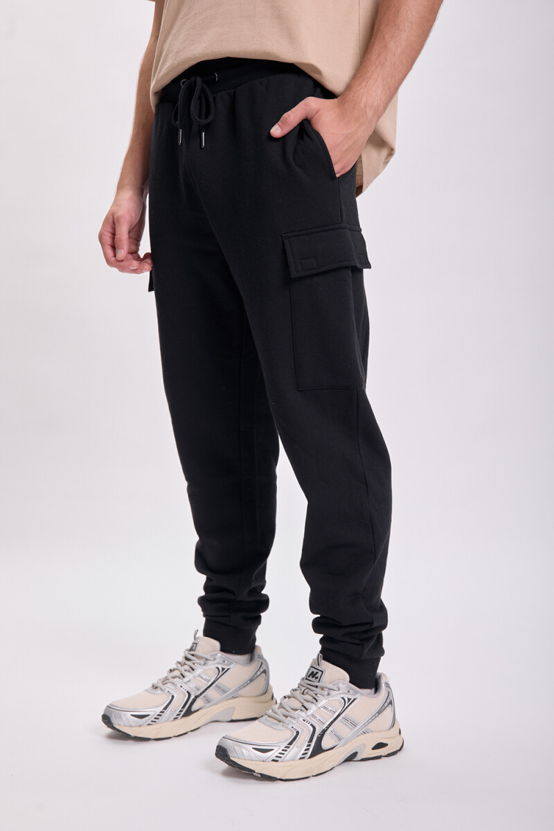 Pantalón deportivo cargo - Negro 