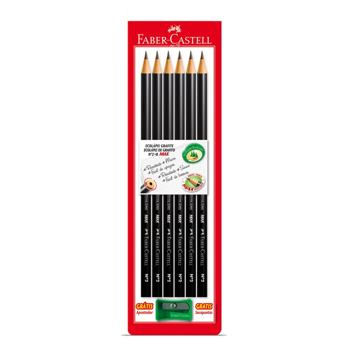 Lapices Faber-Castell Negro x 6 