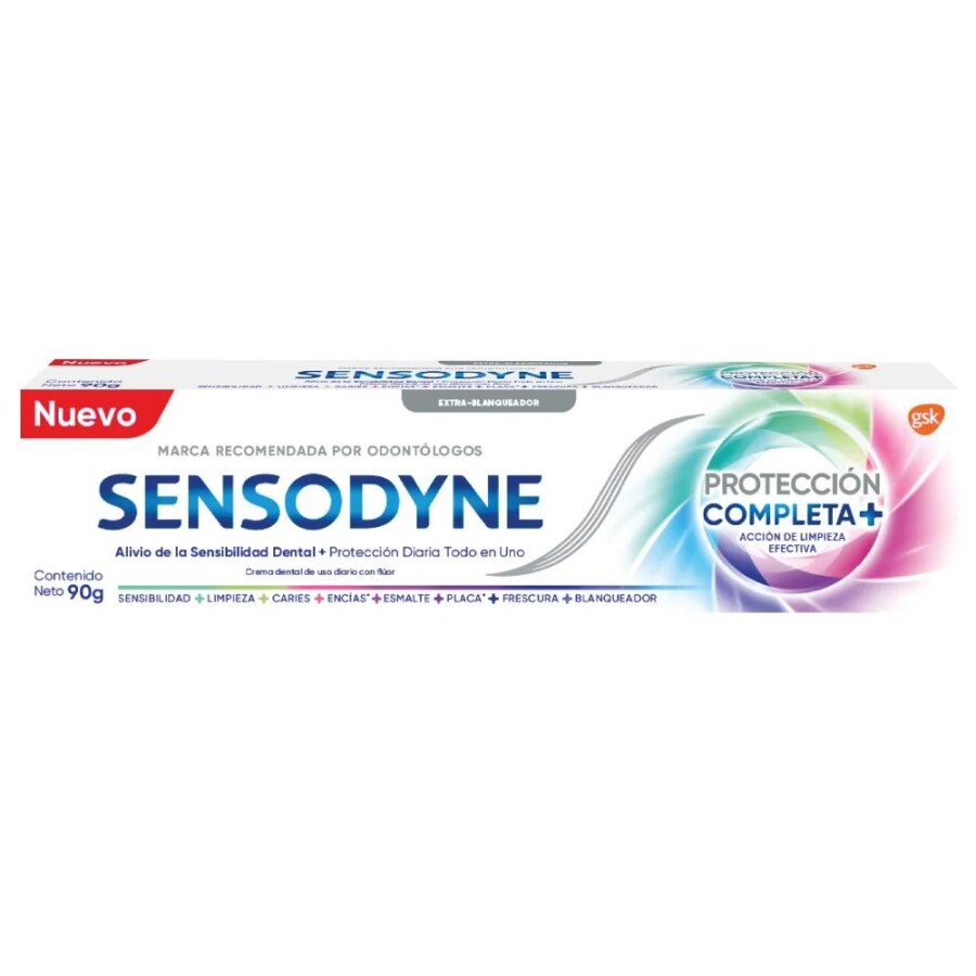 Pasta Dental Protección Completa+ Extra Blanqueador 90 g - Sensodyne Pasta Dental Protección Completa+ Extra Blanqueador 90 g - Sensodyne