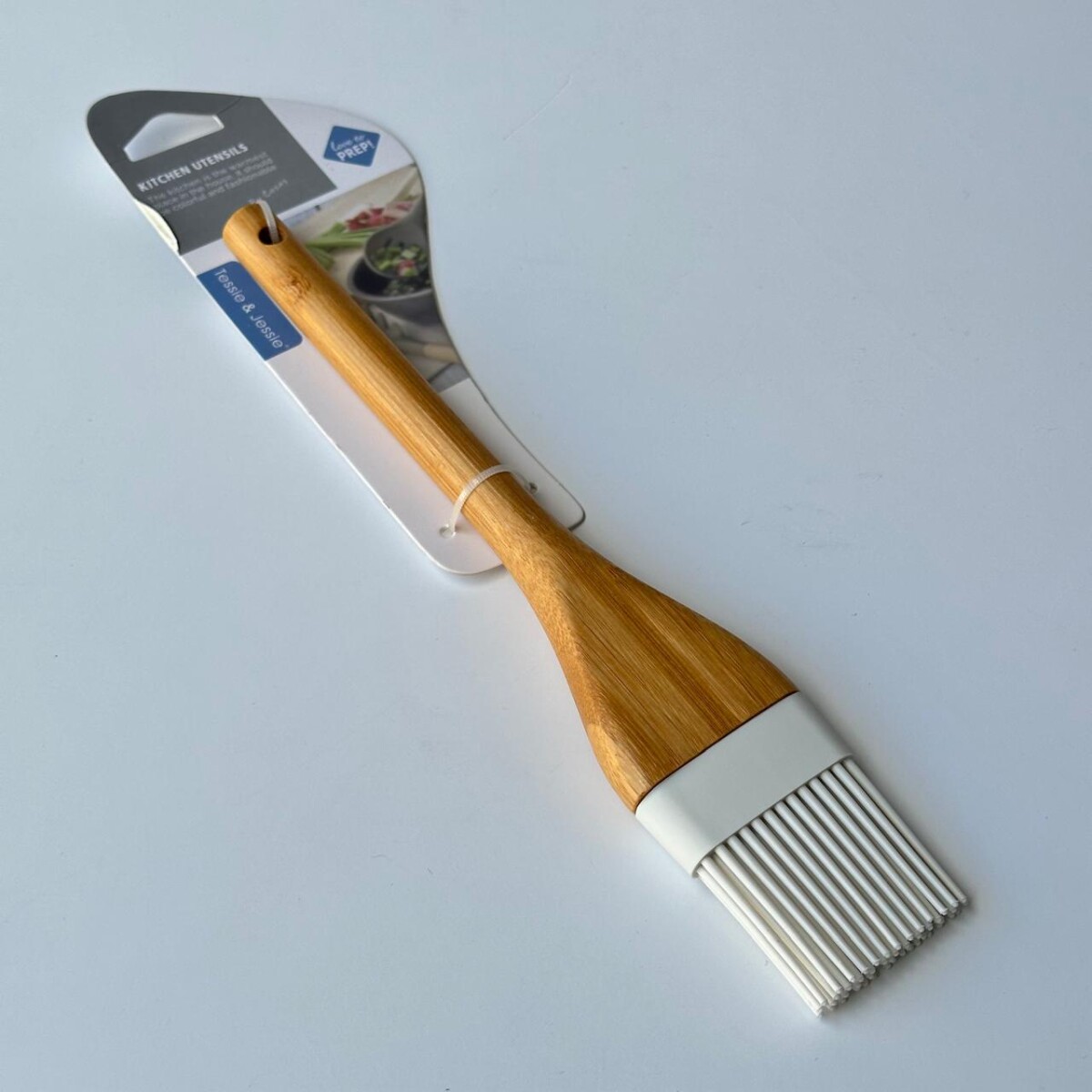 Pincel Gastronomico Silicona Mango Bambu 25cm x 5cm 