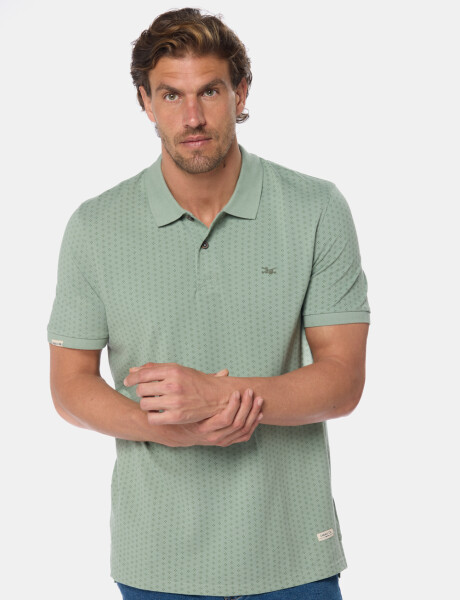 REMERA POLO ESTAMPADA Verde