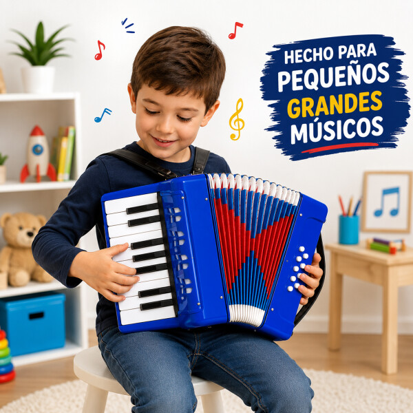 Acordeón Infantil Memphis Ysjacc104 26 Teclas Y 8 Bajos ACORDEON INFANTIL MEMPHIS YSJACC104