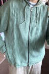 Campera agua reversible Verde agua