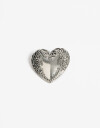 Prendedor Folk Prendedor Corazón Boho - Plateado Antique Silver