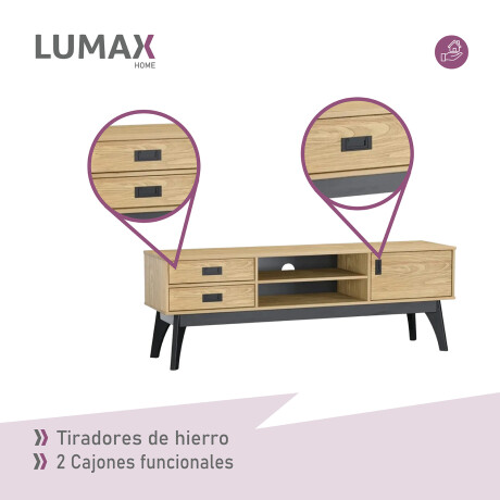 Rack Tv Living Lumax 2 Cajones 1 Puerta 100% Madera Maciza Rack Tv Living Lumax 2 Cajones 1 Puerta 100% Madera Maciza