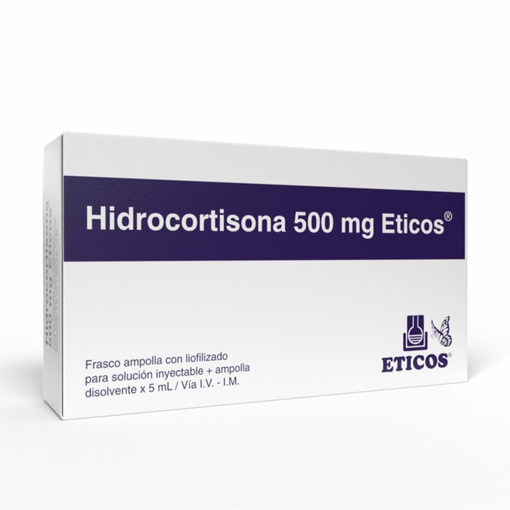 HIDROCORTISONA 500 MG. ETICOS FCO. AMP. única