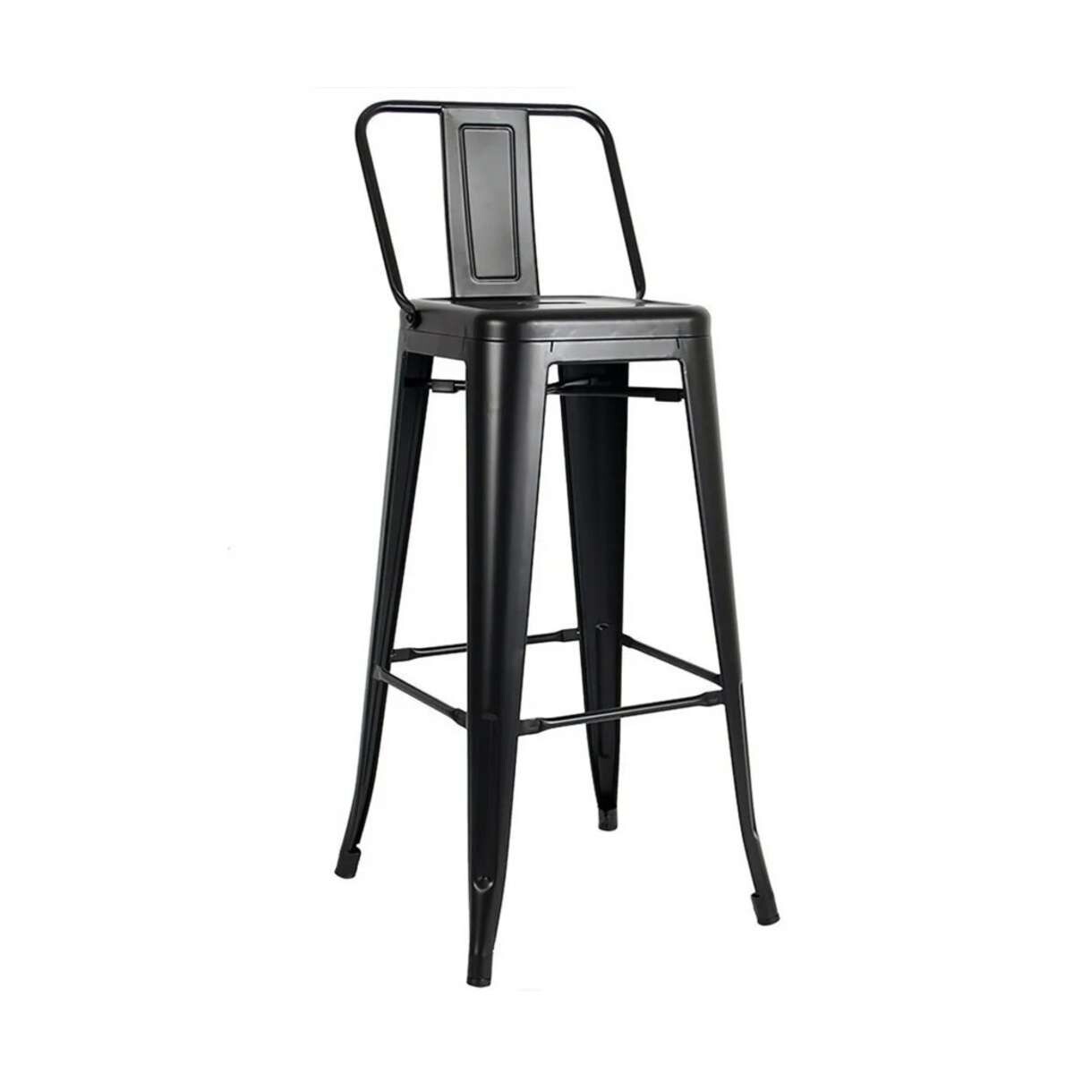 Taburete Con Respaldo Tolix - Negro 