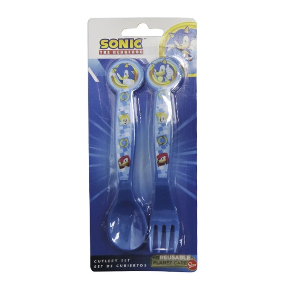 Set x2 cubiertos personajes sonic