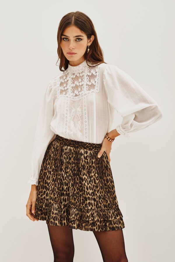 Falda Pleats Wild Negro