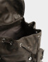 Mochilas Urbanas Ochila De Cuerina Daisy Negra Con Llavero - Marron Oscuro