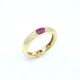 Anillo en oro 18k bombé con rubí legítimo oval Anillo en oro 18k bombé con rubí legítimo oval