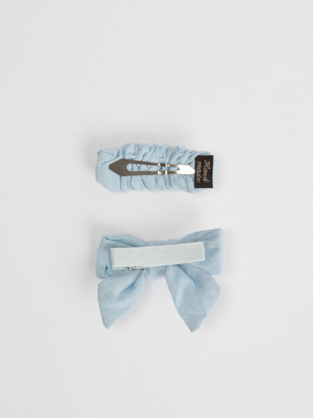 Set x 2 scrunchie y moña Rosa Pastel