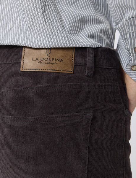 Pantalon pana Fields gris oscuro