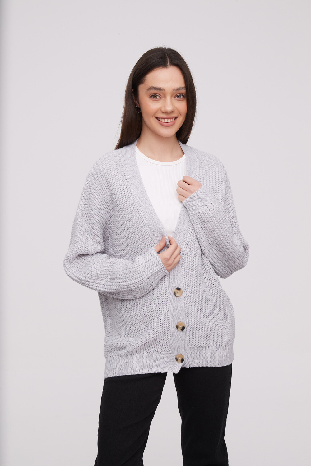 Cardigan Ahualoa Gris Melange