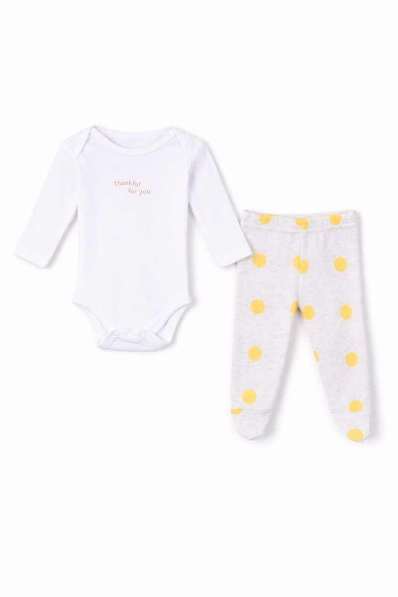 CONJUNTO BODY Y PELELE - OFF WHITE 