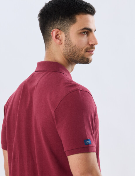 REMERA POLO LISA PIQUÉ Bordo Melange