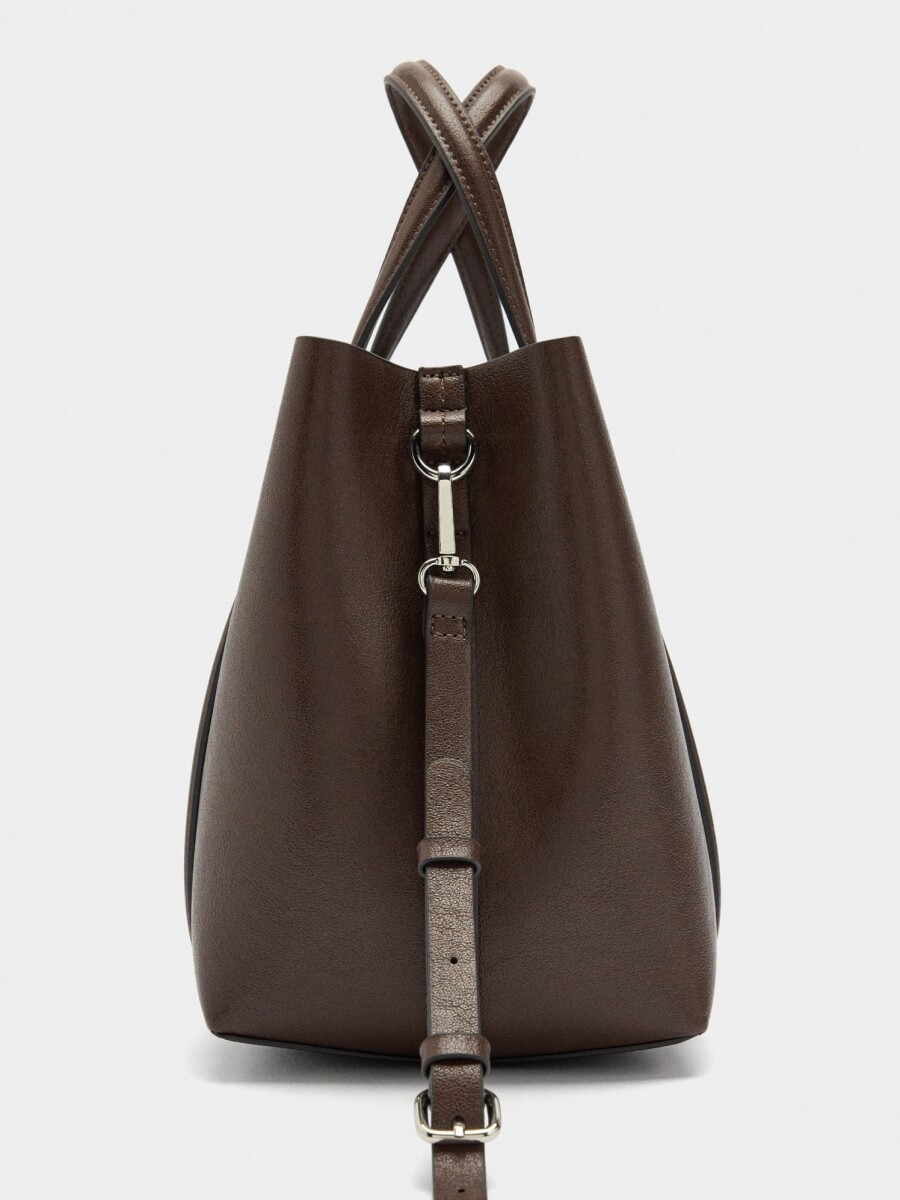 Bolso Tote Con Bandolera M marron