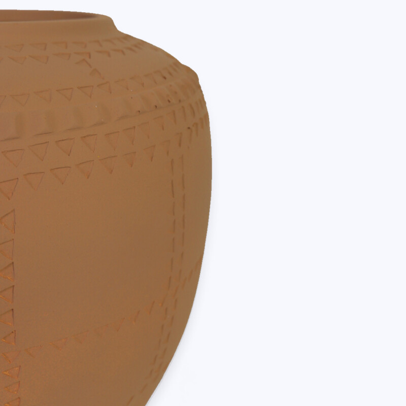 FLORERO CERAMICA BEIGE OSC 30X30X30CM Unica