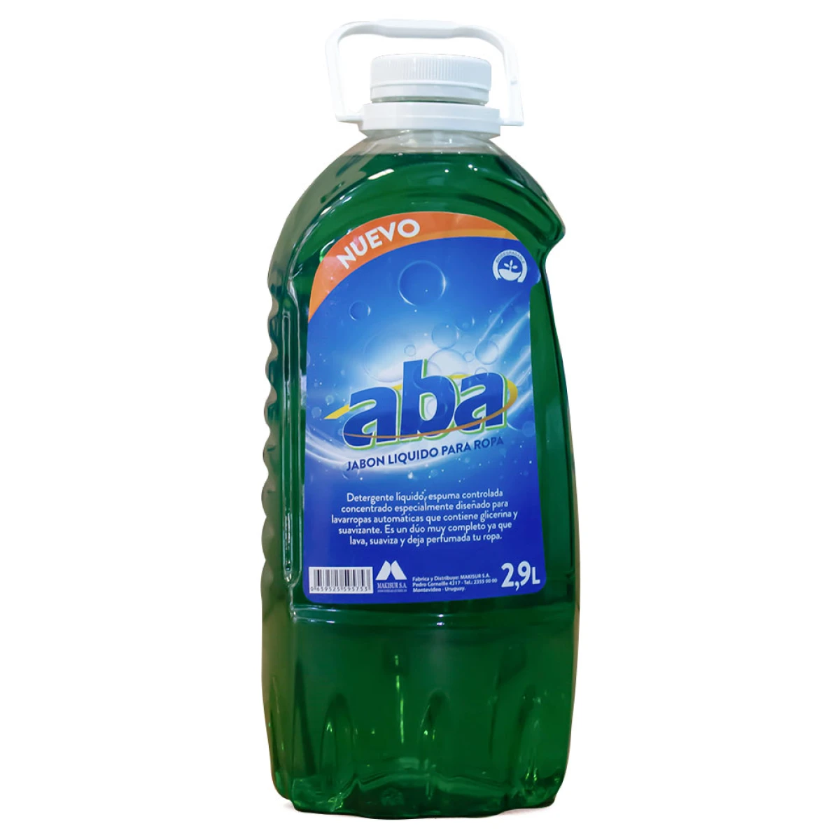 Jabón liquido de ropa verde ABA 2,9 Lts 
