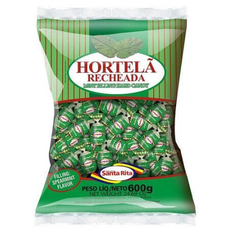 CARAMELO DURO SANTA RITA 600G/120U MENTA CARAMELO DURO SANTA RITA 600G/120U MENTA