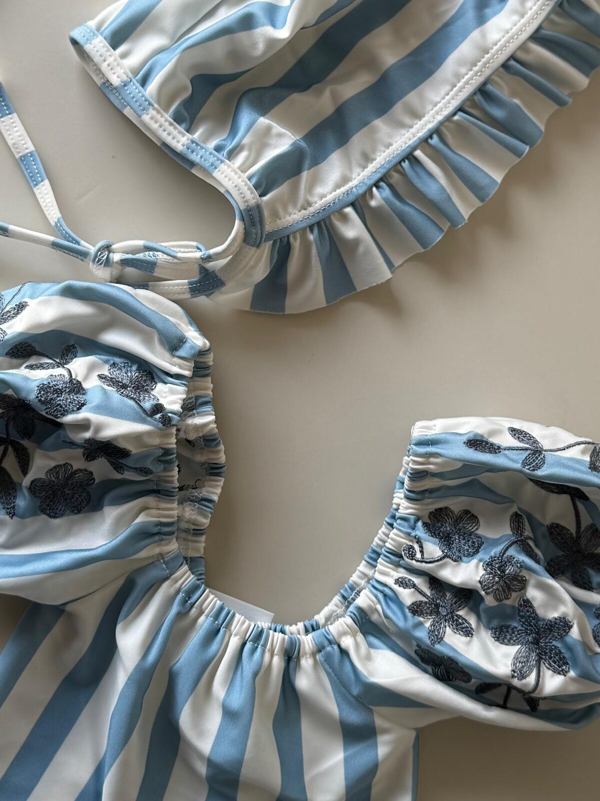 Traje de Baño Rayado Flores (UV UPF 50+) Traje de Baño Rayado Flores (UV UPF 50+)