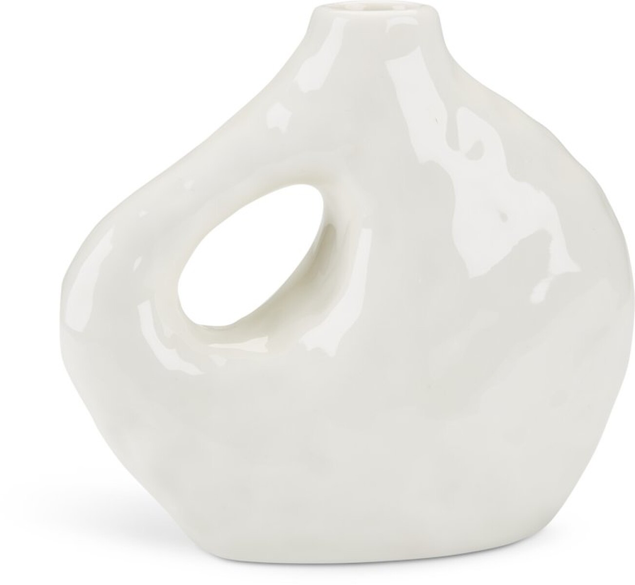 Jarrón SIGFRED W16xL7xH14 cm blanco 