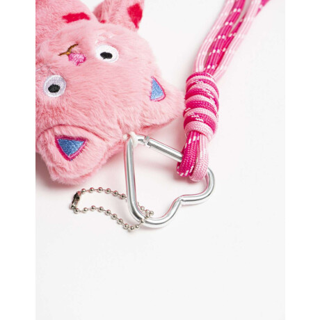Bag Charm Gato De Peluche Rosa Claro