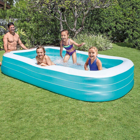 Pisicina Gomón Inflable Familiar Rectangular Intex 1050 L Inx58484