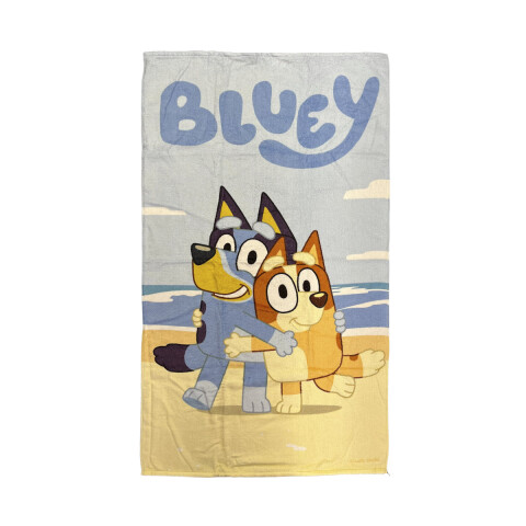 Toalla Infantil Playera Bluey 100% Algodón 70 x 130 cm CELESTE