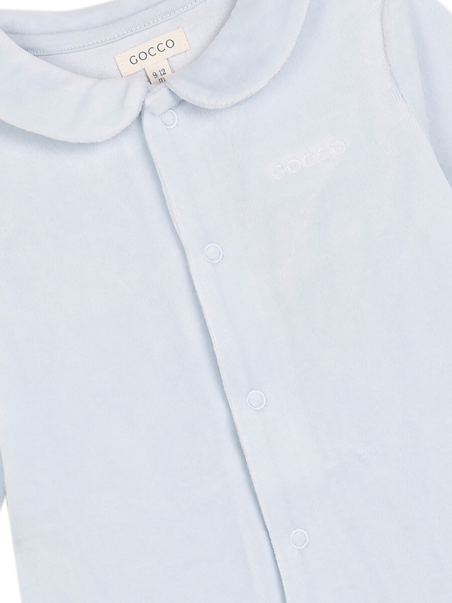 Pijama Velour De Bebe Celeste Bb