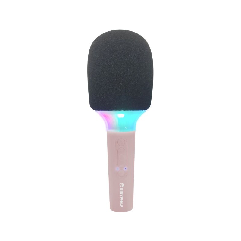 Micrófono Infantil con luces Bluetooth Usb Recargable Rosa