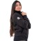 campera micropolar doble dama Negra