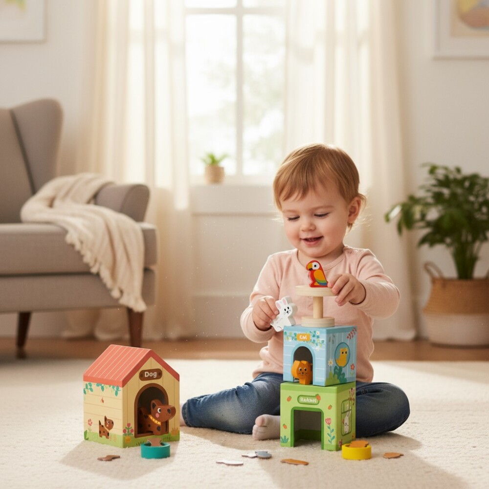 Casita mascotas encastre apilable HI PANDO Casita mascotas encastre apilable HI PANDO