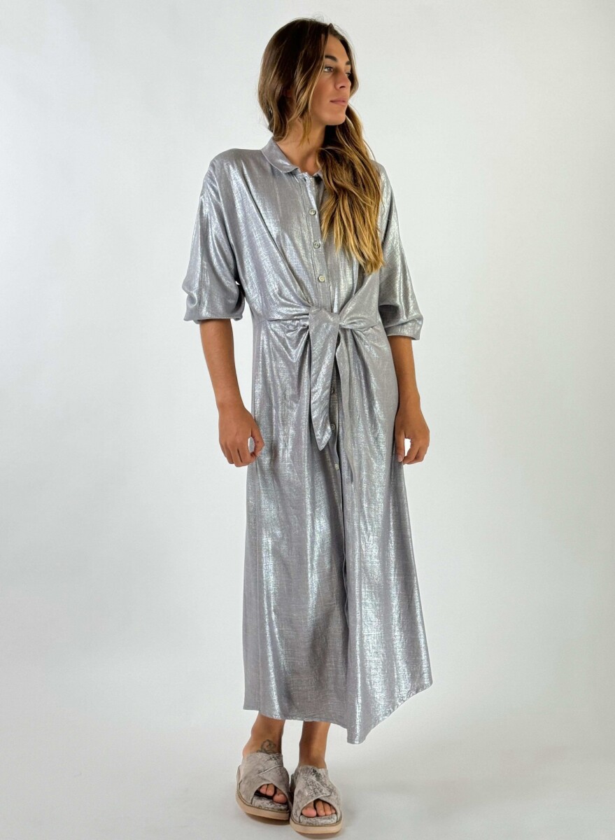 VESTIDO COGNAC - PLATEADO 