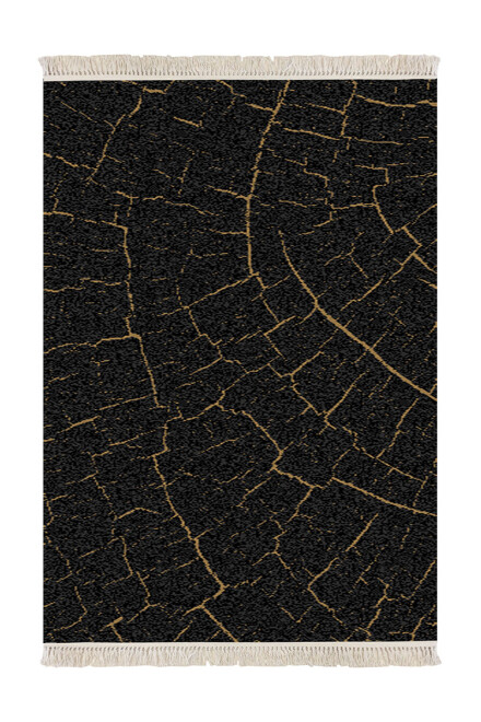 BOHO ALFOMBRA BOHO BHO/A697/X658/ 120X170 BLACK/COGNAC