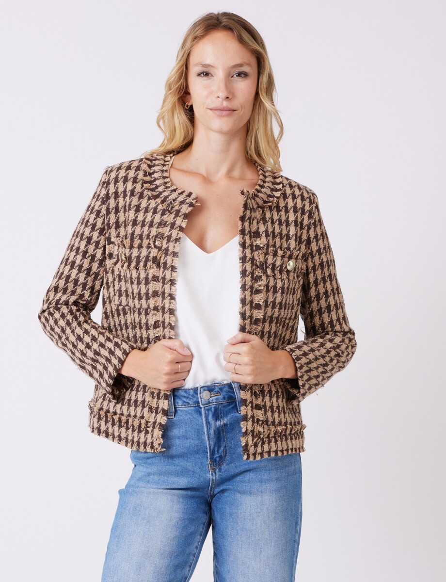 Chaqueta Tweed - Marron/multi 