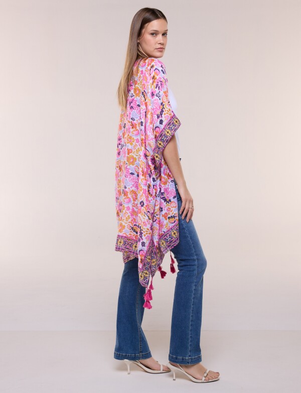 Kimono Flores MULTI/ROSA