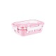 Bento box vidrio 370ml rosa