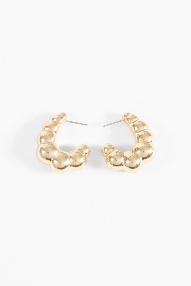 Aros borlas metálico dorado