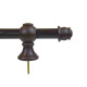 Barrote cortina de metal 2 m + 2 Soportes MARRON OSCURO