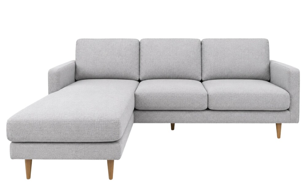 Sofá con Chaise PRADA Light Grey Tela Rústica