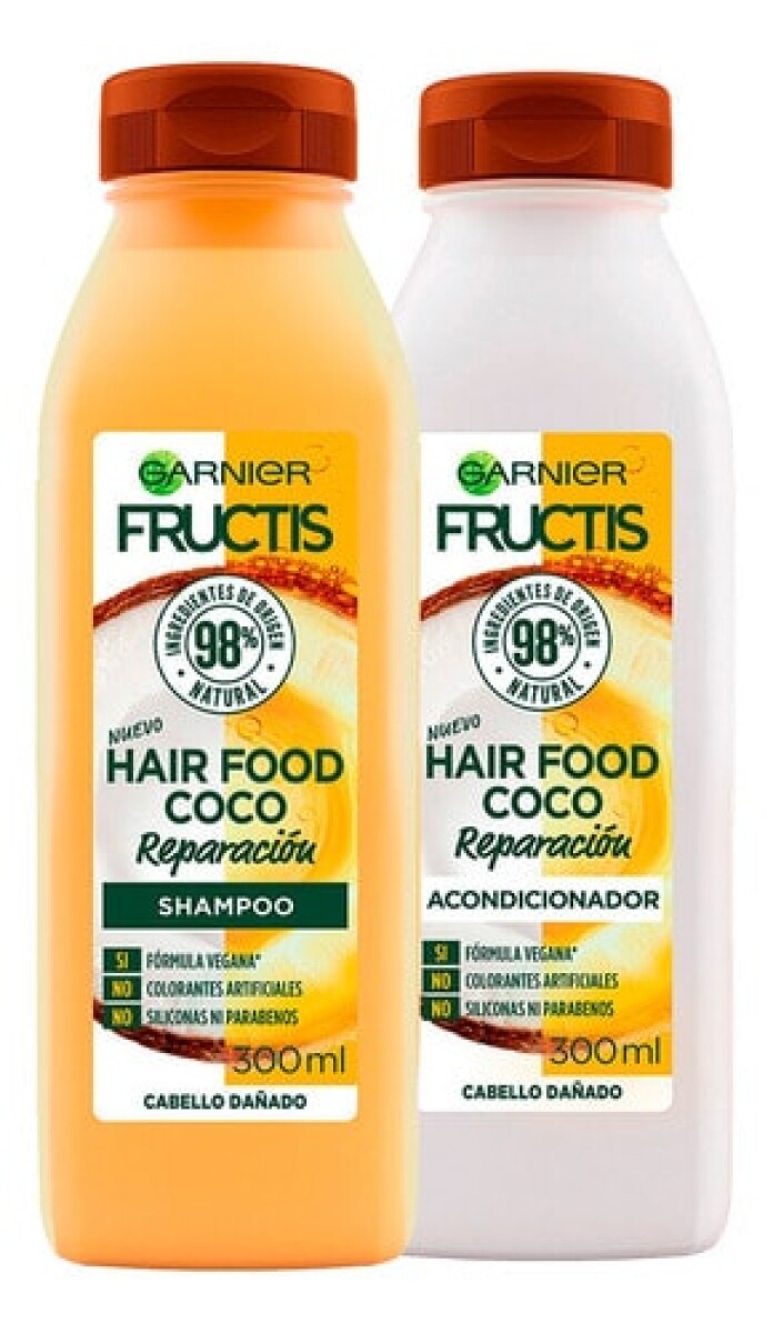 Pack Shampoo Y Acondicionador Fructis Hair Food Coco 300 ml + 300 ml 