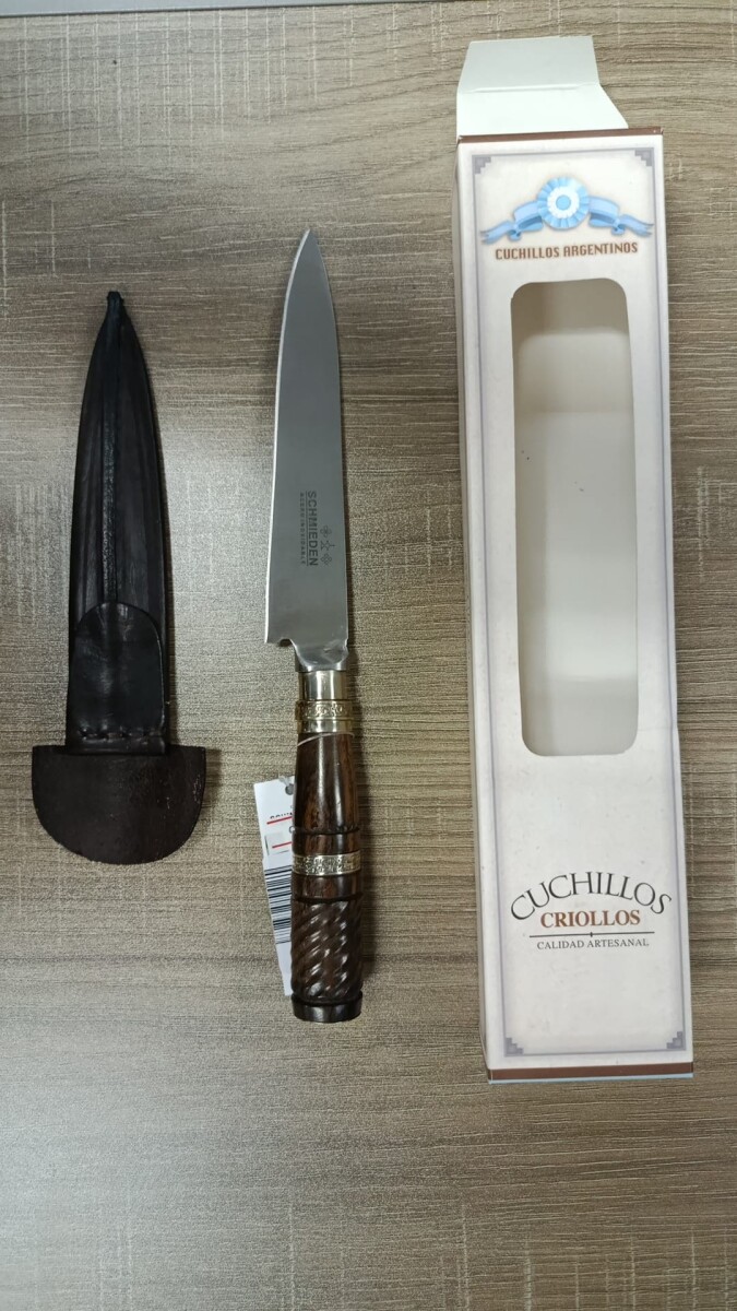 CUCHILLO DEPORTIVO SCHMIEDEN INOX 14CM ENCABADO MADERA ANCHO CUC543 