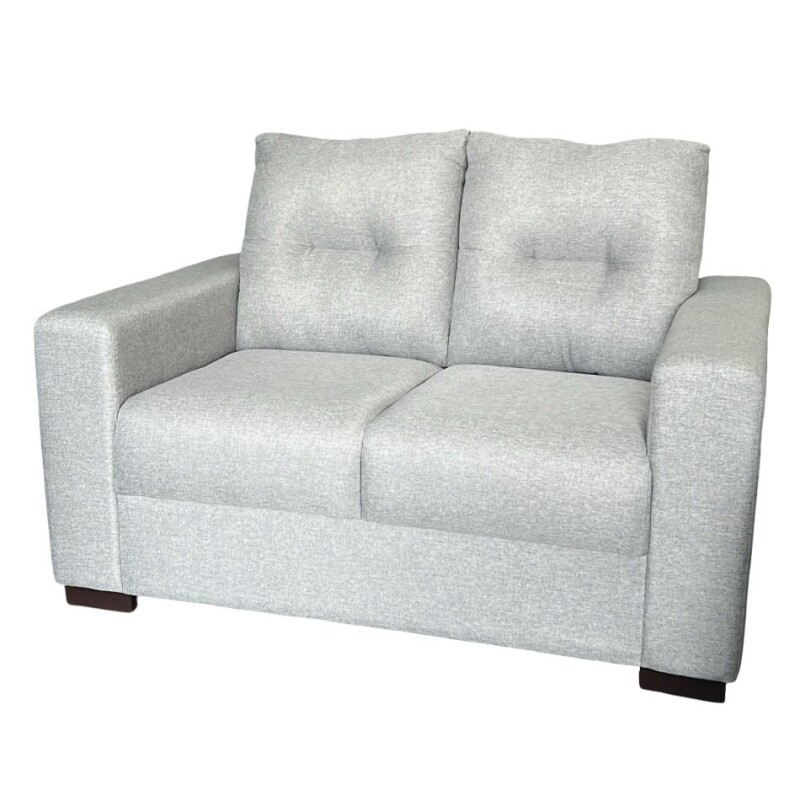 SOFA 2 CUERPOS - TAPIZADO TELA GRIS CLARO SOFA 2 CUERPOS - TAPIZADO TELA GRIS CLARO